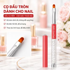 [Cọ cao cấp] Cọ đắp gel cán đá cao cấp - Cọ đắp nail bản tròn chuyên dụng làm nail