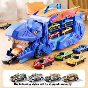 Deformed Dinosaur Swallowing Truck Toy Transformed 4/12 Die-cast Racing Car Variante Transport Car