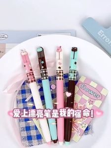 Pen Gel Comel Cute Bear Rabbit Gel Pen 05mm Fast Dry Black Ink Smooth Writing School Use Gift