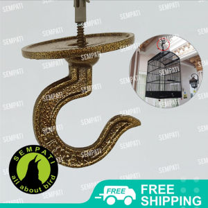 SEMPATI Gantungan Sangkar Kandang Burung Atap Plafon Klasik Emboss Sempati Premium Screw Hook Besi Cor Super Tebal Ulir Heavy Duty Cantolan Sangkar Burung Murai Lovebird Kenari Kacer Pot Bunga Lampu Gantung Lampion