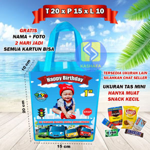 (60 PCS MINI) Tas Pesta Ulang Tahun Anak Karakter /Tas Pesta Ultah Anak Karakter Murah / Goodie bag ultah karakter bebas request /souvenir ultah free design /Tas ulang gratis tambah nama dan foto/Souvenir ulang tahun/Goodie bag ultah free design suka-suka