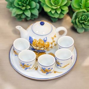 Bộ đồ thờ RỒNG VIỆT đắp nổi rạn xanh tinh xảo cho thần tài và gia tiên.