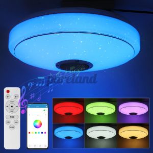 【COD+1-3 Days Delievered】200W RGBW Starlight Ceiling Light Bluetooth Music Speaker Dimmable 108LED (36 white +36 warm white +36 colorful) 2835SMD Lamp APP Control with Remote Control AC220V