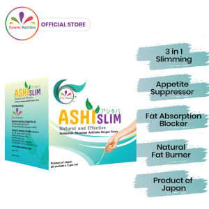 Dynamic Nutrition AshiSlim - 3in1 Slimming Solution Natural Fat Blocker Burner & Appetite Supressor