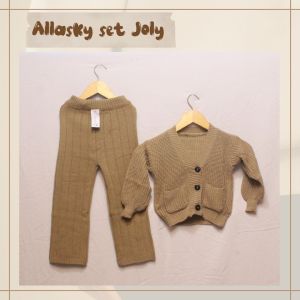 Baju Setelan Anak Perempuan Rajut Import & Nakara Set Joly