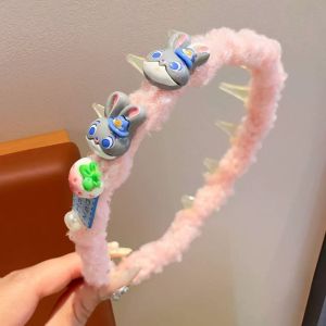 TUmama Dễ thương Zootopia Judy và Nick phim hoạt hình lông headbands cho trẻ em đáng yêu nhân vật động vật phụ kiện tóc với mềm pom-poms và các nút