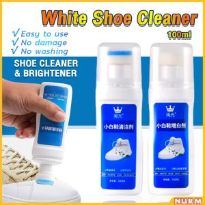 Nurm 100ml Shoe Cleaner Brightener Remove Stain Shoe Brush White Shoes Professional Bleach