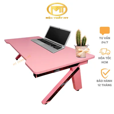 Bàn bệt BBH gấp gọn gaming màu hồng chân KZ cực xinh. Size 120x60cm