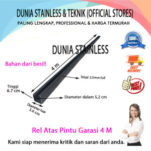 Rel Besi Atas 4m pemasangan pintu garasipintu sekatpintu sliding