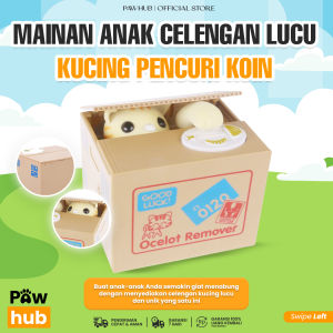 PAWHUB Mainan Anak Celengan Kucing Pencuri Koin / Coin Thief Cat Piggy Bank