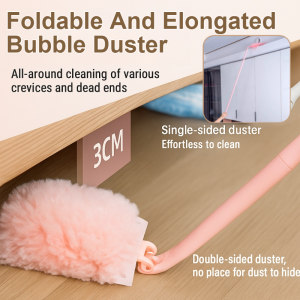 Electrostatic Feather Duster Foldable Dust Remover Portable Extendable For Ceiling Fan And Gap Dust Cleaning Tool