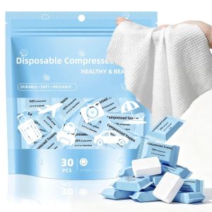 Compressed Towels Large Size Face Compressed Towel 30 PCS Ultra Soft Portable Washcloths Tablets Reusable for Travel Camping Hiking Sport Beauty Home Hand Cloths Outdoor