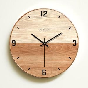 Modern Wooden Mute Wall Clock Nordic Household Clock 12 Inches