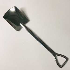 Sendok Makan Dessert Bentuk Sekop Besi Stainless Anti Karat / Sendok Puding Kue Skop  Lucu Unik