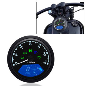 12000 RPM Xe Máy Tachometer Xe Máy Kỹ Thuật Số Đo Tốc Độ Đo Dặm Kỹ Thuật Số LCD Đa Chức Năng Kỹ Thuật Số Chỉ Số Nhiên Liệu Meter Rpm Tachometer Đo Với Khung Cảm Biến