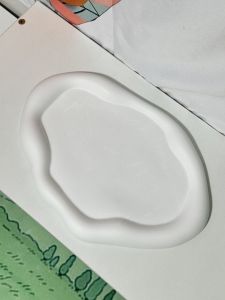 พร็อพถ่ายรูปสินค้า พร๊อพมินิมอล ถาดปูน จานปูน จานรอง ถาดรอง ถาดรองเทียน รองแก้ว