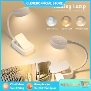 ⚡Miễn Phí Vận Chuyển⚡Đèn kẹp sách LED Đèn bàn phòng ngủ có thể điều chỉnh độ sáng vô cấp 3 màu Bảo vệ mắt Mini cầm tay 360° Xoay đèn đọc sách