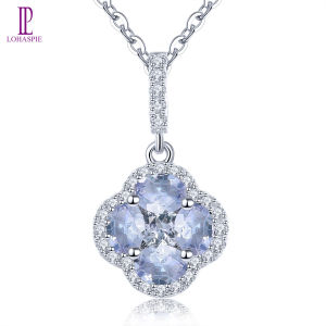 Lohaspie Jewelry 925 Silver Pendant Original Natural Tanzanite Rhodolite Garnet Pendant Tanzanite Stone Original Pendant Women Fashion Pendants Garnet Stone Original Jewelry