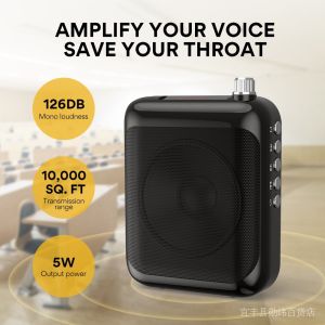 MAONO AU-C01 Portable Loud Speaker Rechargeable Voice Amplifier Professional Coach Microphone with FM Repeat and Music