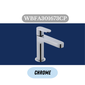 Johnson Suisse FERLA-N SINGLE LEVER 1/2" QUARTER TURN BASIN PILLAR TAP WITHOUT POP-UP WASTE & FLEXIBLE HOSE WBFA301452CP