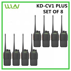WLN KD-CV1 Plus 5W UHF 400-470MHz Professional Two Way Radio -SET OF 8