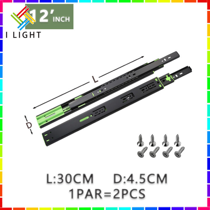 （Fast delivery）1Pair（2pcs）Hydraulic soft close Drawer guide Full ...