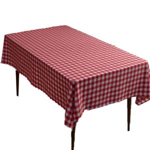 HUNIU Washable Soft Checked Square Party Classic Table Cover Tablecloth Dining Tablecloths Christmas Decorations