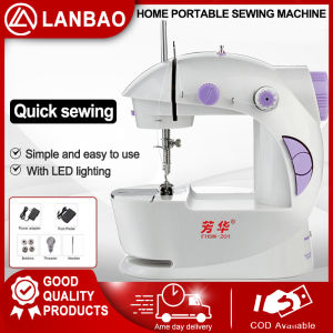 Portable Sewing Machine Mini Original Electric Sewing Machines Household Lightweight Hand Sewing Machine For Beginners New Double Thread Sewing Machine With Foot Pedal And Adapter