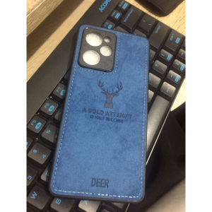 PAKET 3in1 Softcase POCO X5 PRO 5G DEER Motif Canvas Bonus Tempered Glass Layar Dan Camera