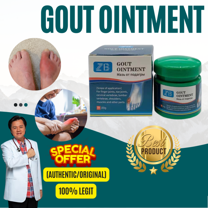 AUTHENTIC 100% Natural Gout Ointment by willie ong Cream for Rheumatoid Pain Muscle Joint Pain Arthritis Reliever 20g