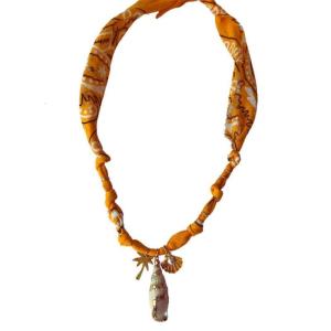 สร้อยคอผ้าพันคอผ้าไหมแฟชั่นแบบหลากสีผ้าพันคอแบบโบฮีเมียนสายรัดข้อมือสำหรับเทศกาลดนตรีวันหยุดชายหาดเด็กผู้หญิงผู้หญิง