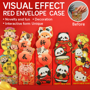 Red Envelope Case Cute Age-defying Bag Joyfulness Interactive Form Visual Effect Uniqueness Kids
