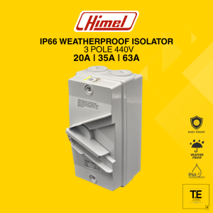 HIMEL IP66 WEATHERPROOF ISOLATOR 3 POLE 440V | 20A | 35A | 63A