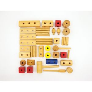 Đồ chơi xếp hình xây dựng 51 chi tiết bằng gỗ đồ chơi lắp ghép sáng tạo các mô hình thông minh cho Bé