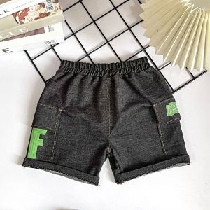 Quần đùi túi hộp thun cotton giả jean cho bé mặc đi học đi chơi từ 10-38kg