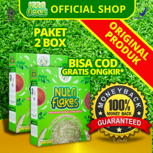 Nutriflakes Asam Lambung Original Umbi Garut Plus Daun Kelor Psyllium Husk Paket 2 Box