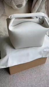 Minimalist Genuine Leather Handbag for Women - Compact Vertical Tote Bag for Office & Daily Use