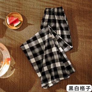 oobest Striped casual elastic waistband drawstring Wide-Leg Suit Pants High-Waisted Pleated Straight-Leg Pants and Floor-Length Long Pants