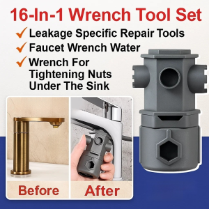 16-in-1 Kitchen and bathroom multifunctional repair wrench Faucet Sink Pipe Plumbing Tool Toilet Sink Pipe Repair