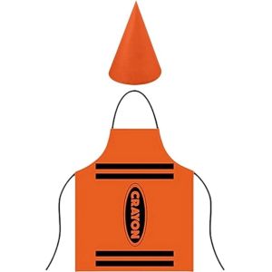 YESMILE Colorful Crayon Themed Gnome Set Fancy Dress Funny Work Apron  Art Craft Activity Gnome Cone Hat World Book Day Costumes Adults