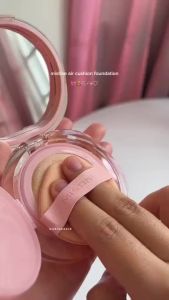 MISTINE Poreless BB CC Cushion Long lasting waterproof Oil Control Concealer+Unfocused Blush Powder Pigmented & Blendable