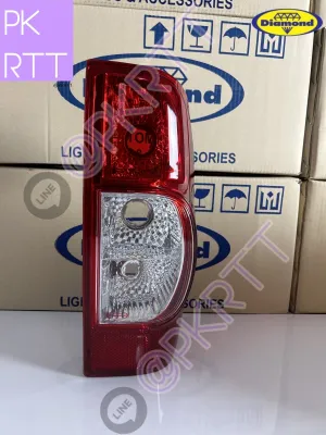 ไฟท้าย เบ้าแดง อีซูซุ ดีแมกซ์ ปี 2007-2011 ISUZU DMAX เสื้อไฟท้าย ดีแมก ดีแม็ค ตราเพชร ไดมอนด์ Diamond