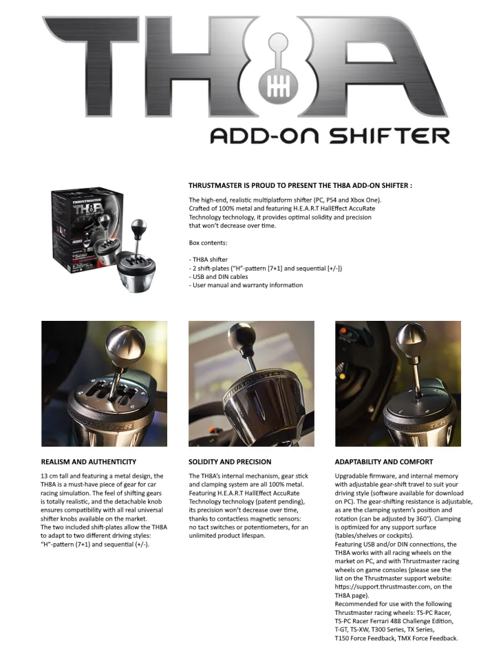 Thrustmaster TH8A Add-On Shifter