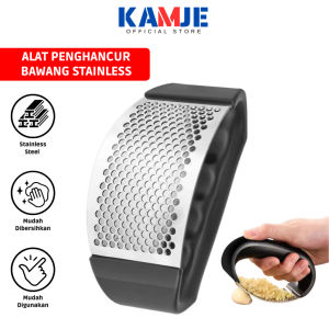 KAMJE Alat Penghancur Bawang Putih Bahan Stainless Steel