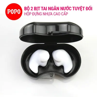 Bộ 2 nút bịt tai cao cấp EP1 chất liệu silicon dẻo mềm mịn cao cấp chống nước 100% bảo vệ an toàn cho da chính hãng POPO