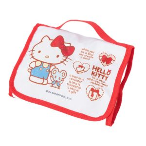 STARGOODS ซินนามอนโรล กระเป๋าเครื่องสำอางพับได้ คุโรมิ ฮัลโลคิตตี้ กระเป๋าเก็บของใช้ในห้องน้ำ น่ารัก พร้อมตะขอ กระเป๋าแต่งหน้าลายการ์ตูน ผู้หญิง