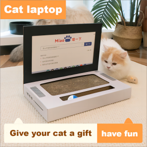Cat Laptop Scratcher Cardboard Laptop Cat Scratcher Cat Scratch Pads Cat Computer Cat Scratching Board Cat Furniture Cardboard Cat House Interactive Cat Toys Gifts for Indoor Cats