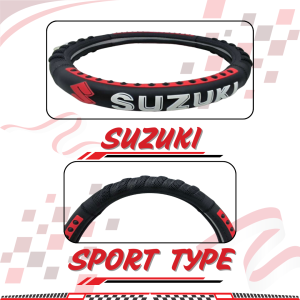 CPO UNIVERSAL STEERING WHEEL COVER SPORT TYPE MEDIUM PRINTED BLACK (MEDIUM)