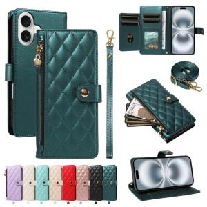 Crossbody Wrist Strap Leather Case for OPPO Reno 14 14F 13 13F 13A 12 12F FS 11 11F Pro 5G Multi-Card Slot Zipper Wallet Cover Long Lanyard