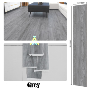 50PCS 3D Wood Grain Vinyl Self Adhesiv Tile Floor Thicker Version Waterproof Vinyl Floor Mat Sticker(91CM*15CM)